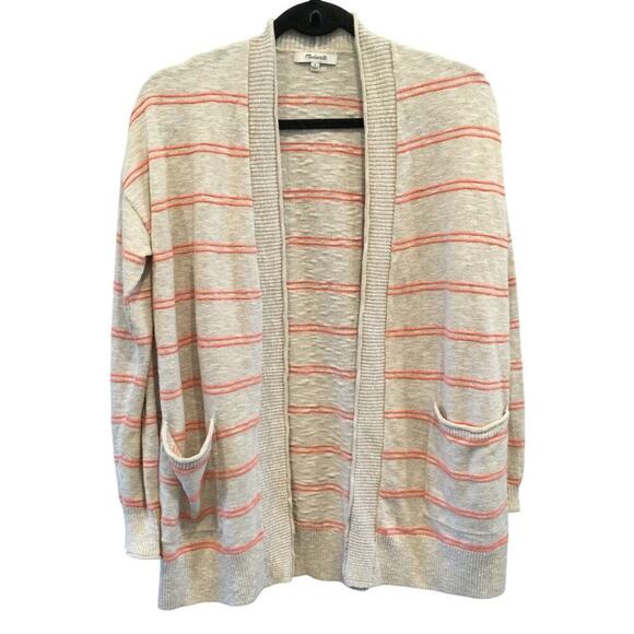 Madewell Womens Open Cardigan Sweater Size Small Open Stripe Preppy Casual Fall - Picture 3 of 11